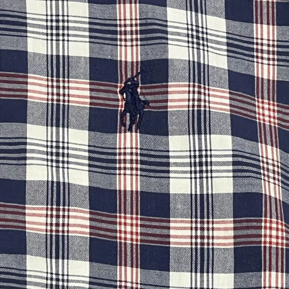 Polo Ralph Lauren Sport Flannel Button Down Shirt Plaid‎ 100% Cotton